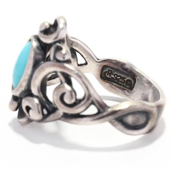 Carolyn Pollack Sterling Silver Turquoise Ring (size 7) - Picture 6 of 6